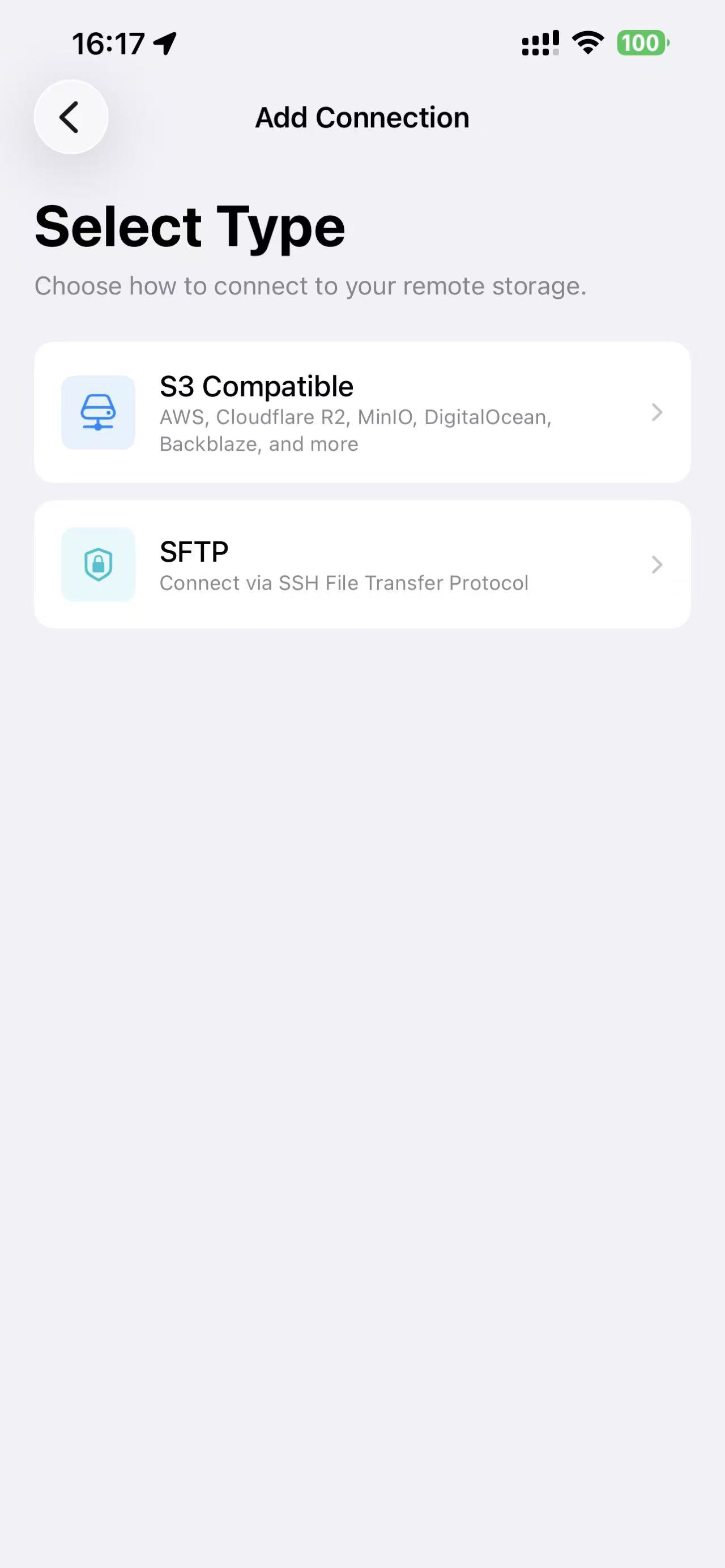 Add a new connection